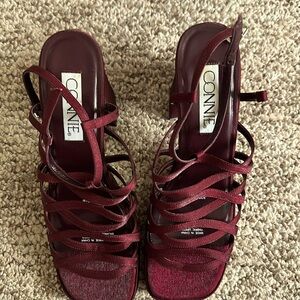 Strappy chunky heels